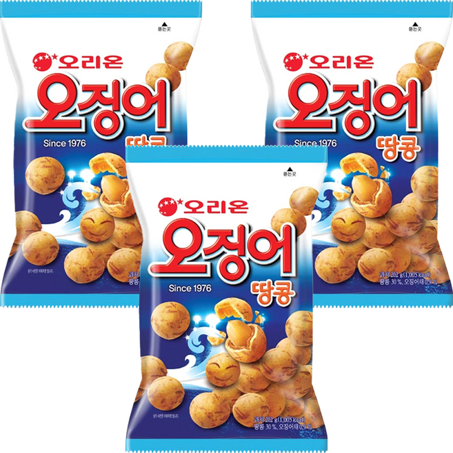 ORION 好麗友 魷魚花生球, 202g, 3個