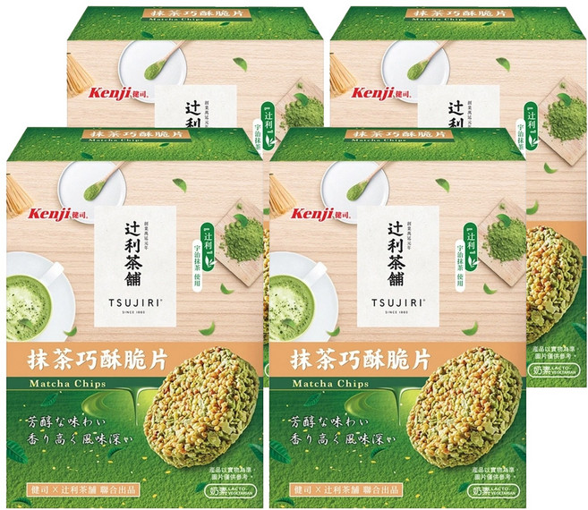 Kenji 健司 抹茶巧酥脆片 8入, 176g, 4盒