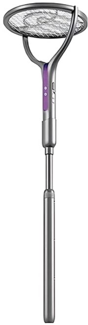 伸縮桿TypeC充電式拍面旋轉電蚊拍/捕蚊燈 可加長至107cm, F1