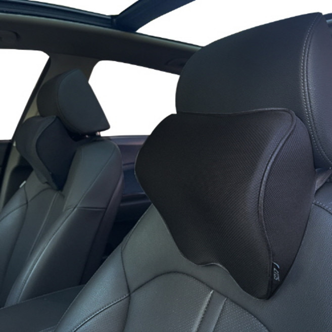 지토스 차량용 목쿠션, 블랙, 2개