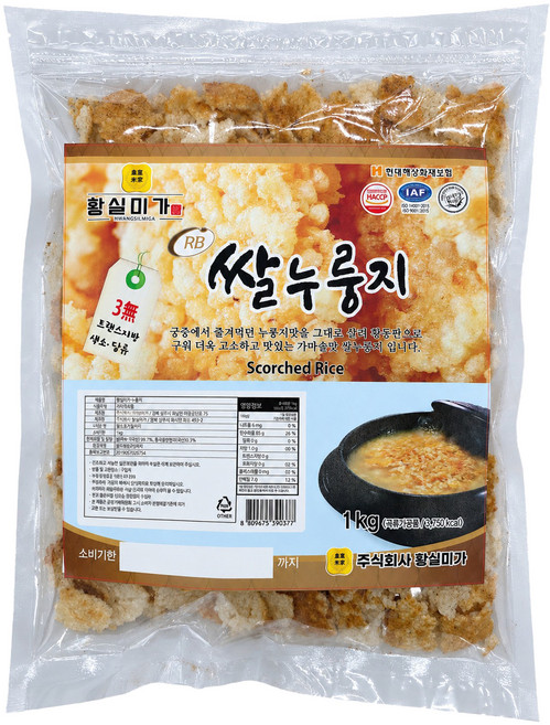 황실미가 쌀누룽지, 1kg, 1개