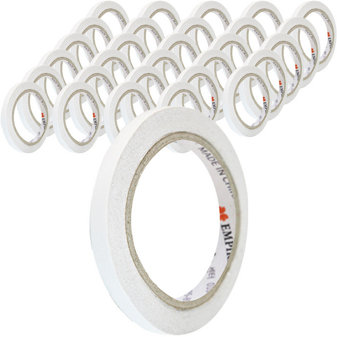 엠파이어 양면테이프 10mm x 20m, 화이트 반투명, 30개