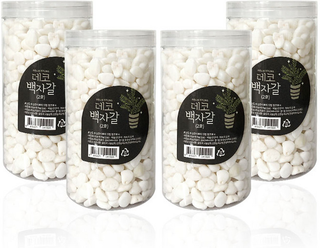 삼호유리 데코 백자갈 2호 1.2kg, 4개