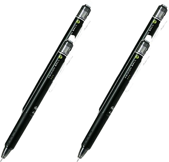 프릭션 노크식 중성펜 0.5mm, 블랙, 4개