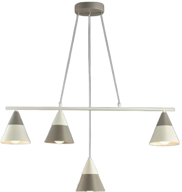 Honey Comb 北歐風中島吊燈 88.5 x 15.5 x 185cm, 白色 + 灰色