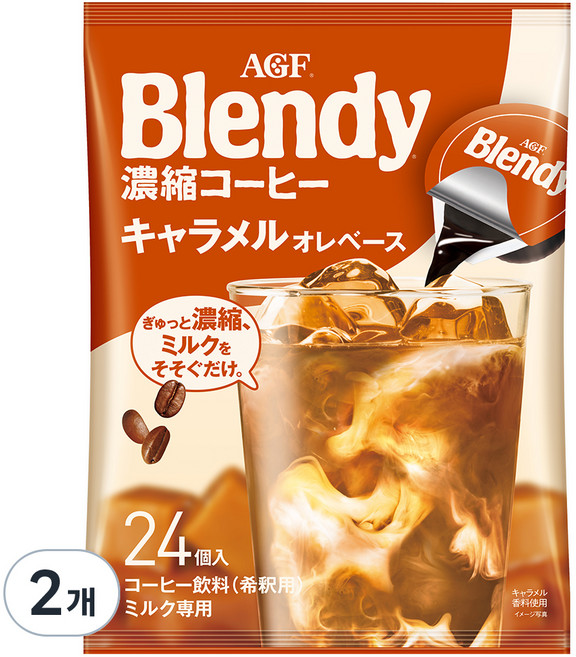 에이지에프 Blendy 포션커피 카라멜향, 18g, 24개입, 2개