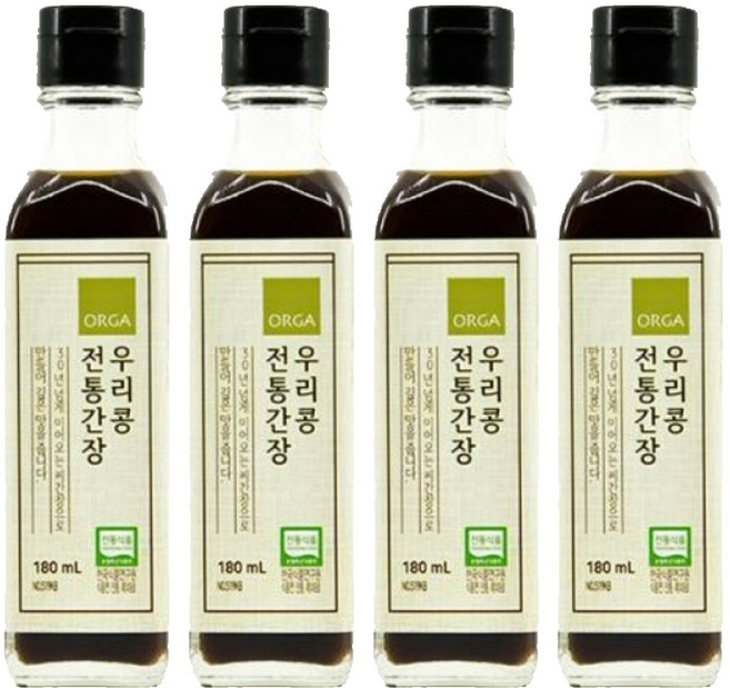 올가홀푸드 우리콩 전통간장, 180ml, 4개