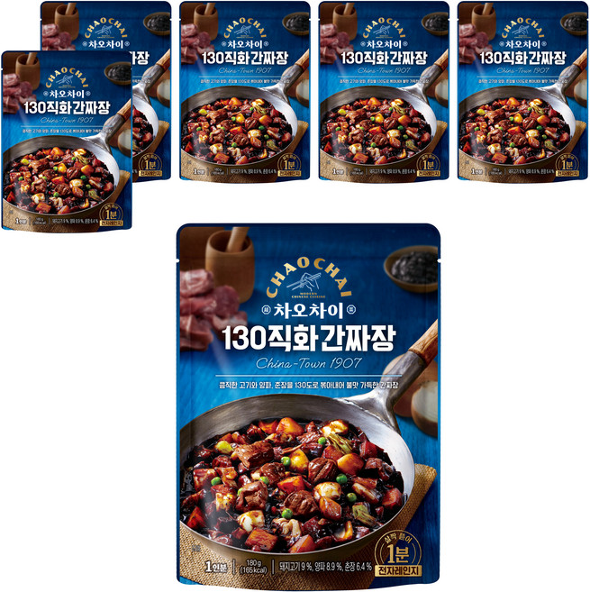 차오차이 130 직화 간짜장, 180g, 6개