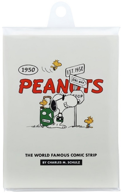 sun-star PEANUTS 史努比美式畫風書型便條紙, 1個, 旅行途中, 100張