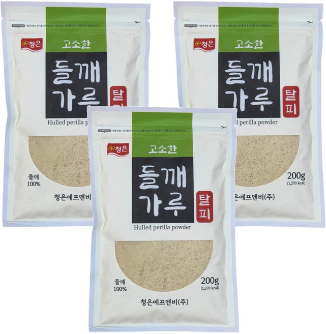 청은에프엔비 들깨가루 탈피, 200g, 3개