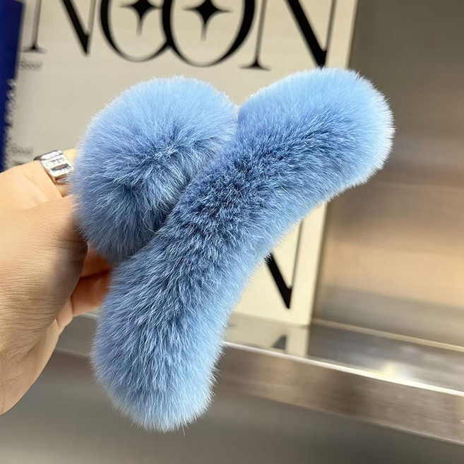 페이퍼먼츠 엘슈렌 보들 토끼 털 대형 집게 핀 11.5cm 13479