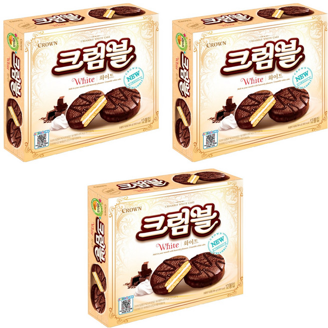 [크라운] 크림블 화이트, 384g, 3개