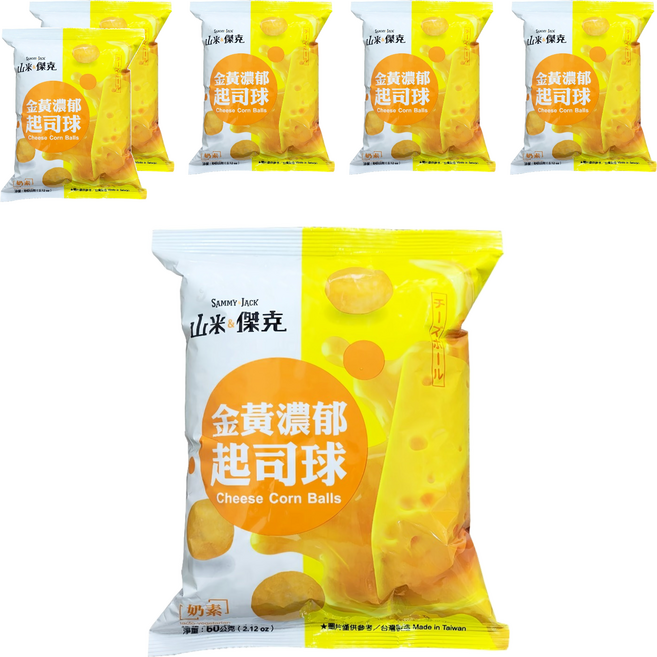 SAMMY&JACK 山米傑克 黃金濃郁起司球, 60g, 6包