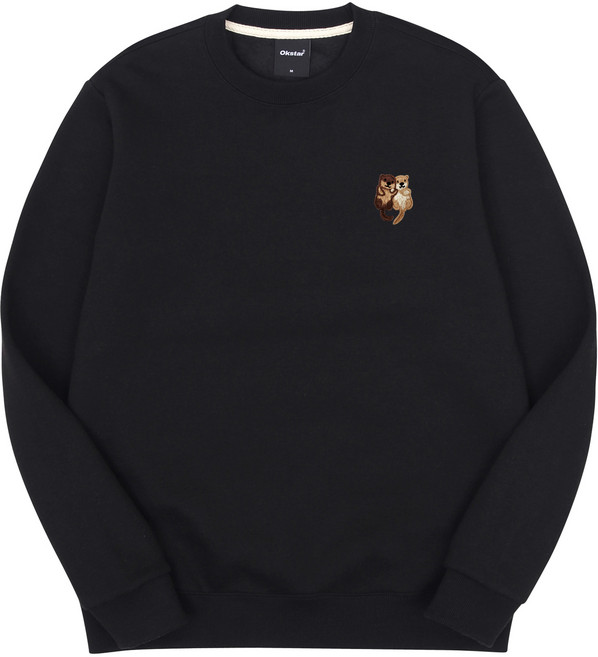 옥스타 해달 자수 특양면 맨투맨