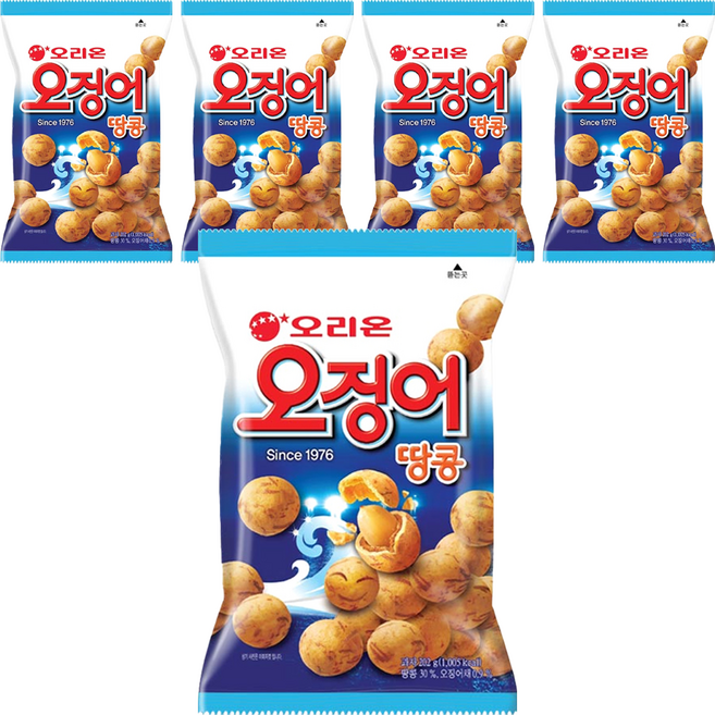 오리온 오징어 땅콩, 202g, 5개