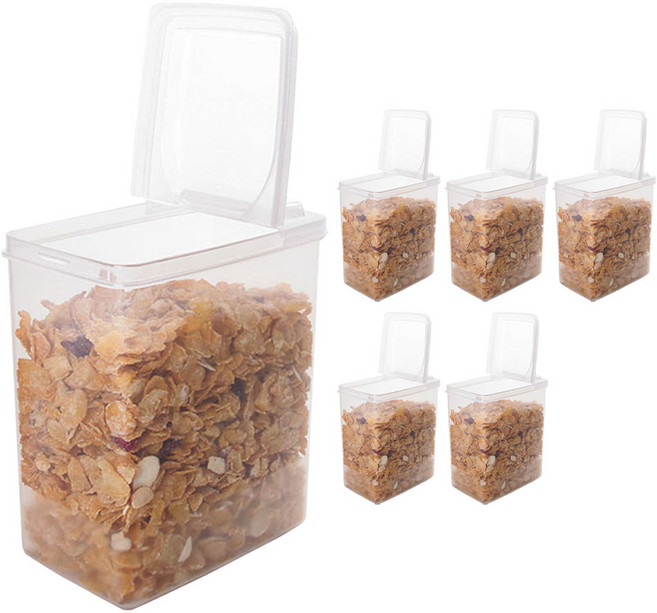 나카야 스탠딩 캐니스터 밀폐용기, 6개, 1.7L