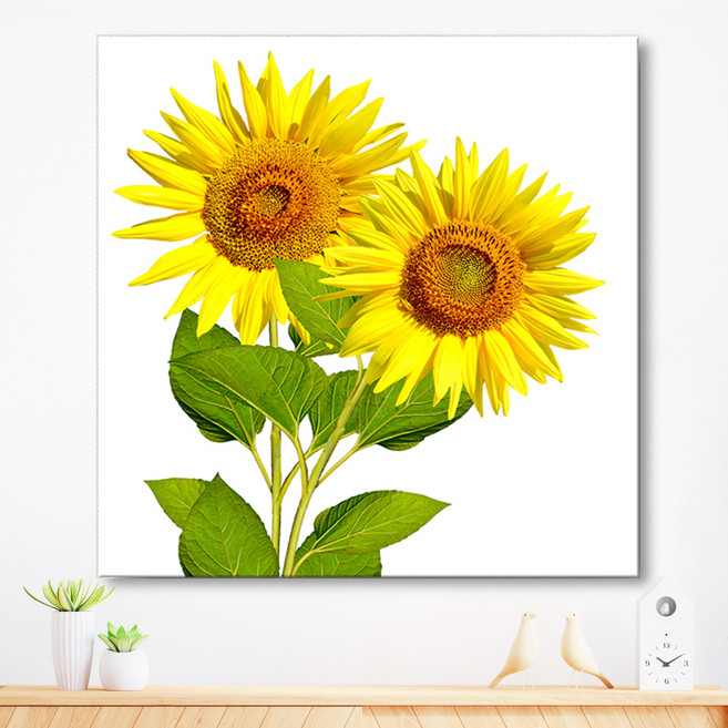 므뮤 돈들어오는 돈벼락 재물가득 해바라기 캔버스 그림 인테리어 액자, 21번