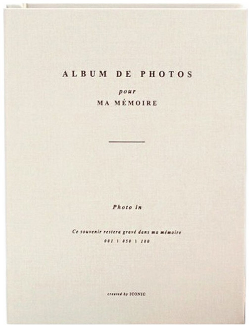 ICONIC Photo-in 4x6 相簿, 淺灰色, 25張