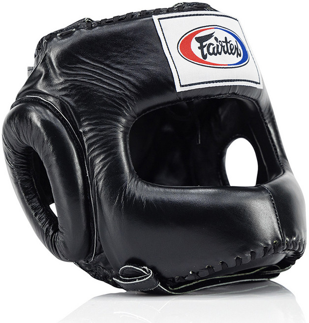 Fairtex HG4 拳擊護鼻頭盔, 1個, 黑色
