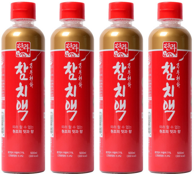한라 참치액, 500ml, 4개