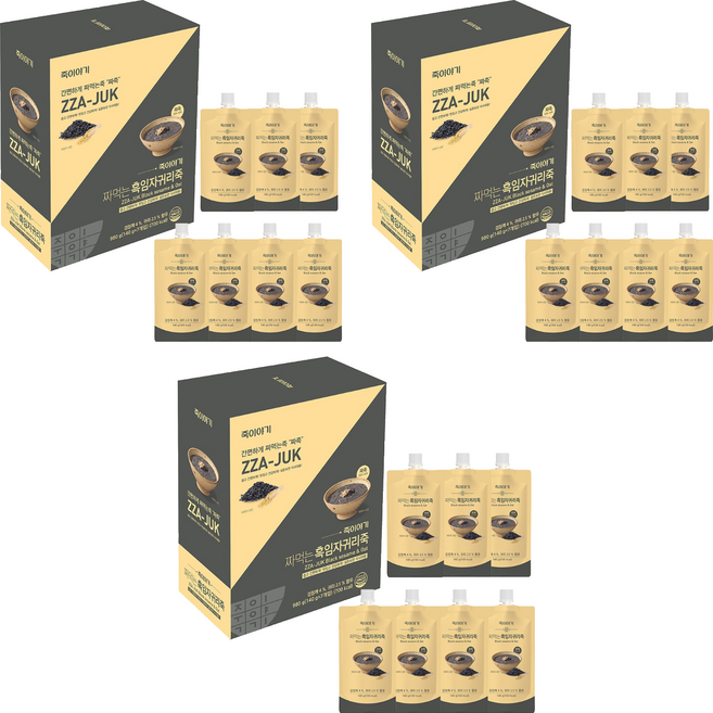 죽이야기 짜먹는 흑임자귀리죽 7p, 980g, 3개