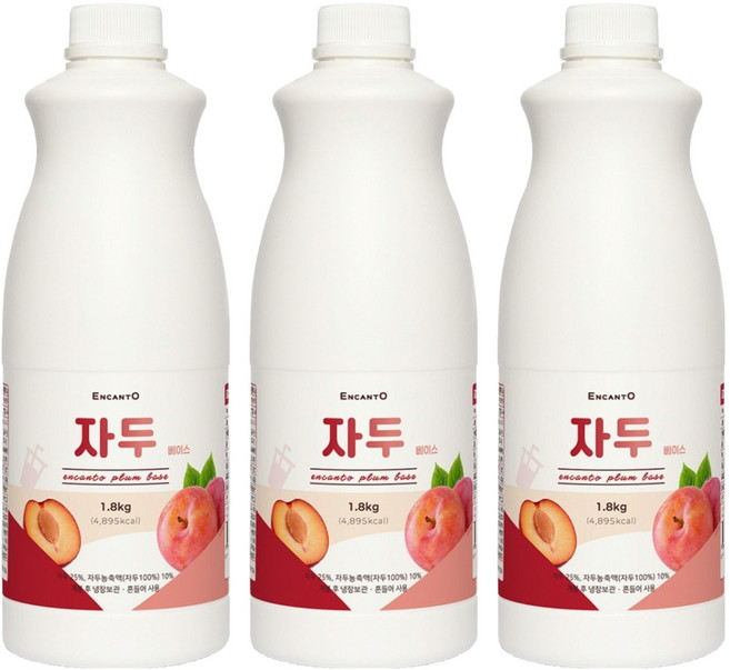 엔칸토 자두 음료베이스, 1.8kg, 3개