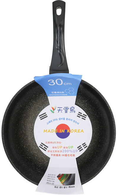 天堂鳥 石墨烯&鈦IH炒鍋, 34cm, 1個
