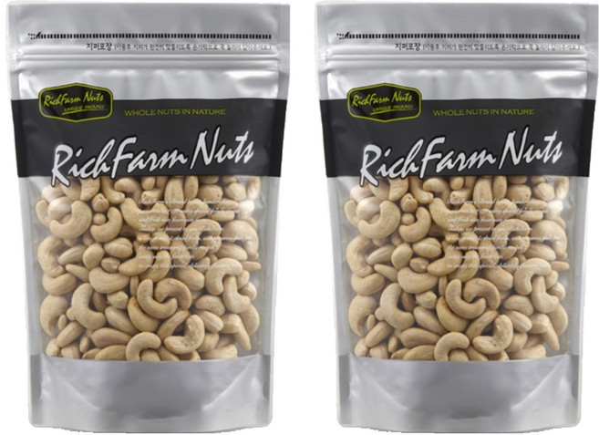 리치팜너트 볶음 캐슈넛, 1kg, 2개