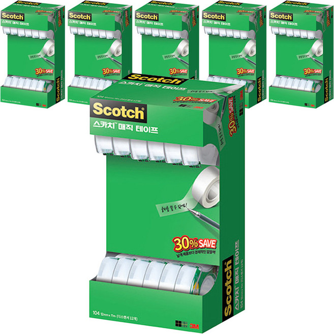 3M Scotch 神奇膠帶 經濟包 12mm x 11m 104-12, 單一顏色, 72個