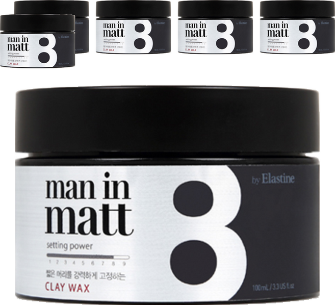 엘라스틴 맨인매트 클레이 헤어왁스, 80g, 6개