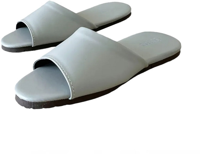 TAIWAN SLIPPER 台灣犀利趴 經典系列 皮質室內拖鞋 柔軟 橡膠鞋底, 舒柔青, 1雙