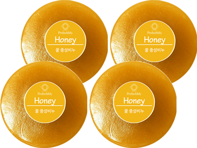 프로버블리 꿀 중성비누, 110g, 4개