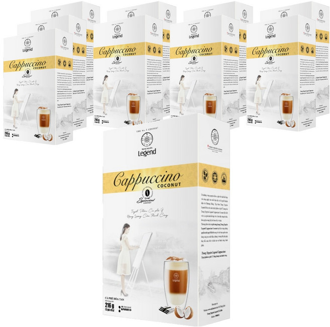 쭝웬레전드 카푸치노 코코넛 커피믹스, 18g, 12개입, 10개