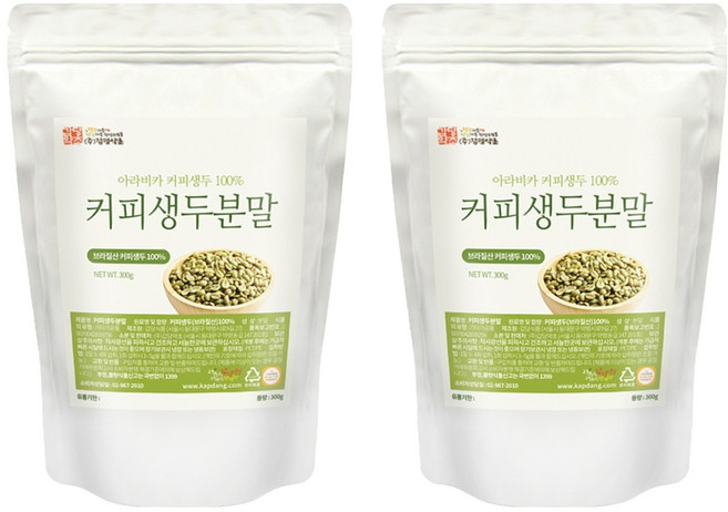 갑당약초 커피생두 분말, 2개, 300g