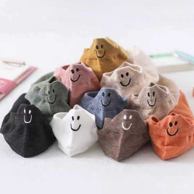 WODEMI 微笑刺繡低筒襪10雙組 CHW399