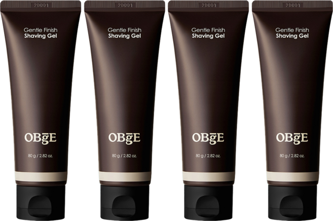 OBge 젠틀 피니쉬 쉐이빙젤, 80g, 4개