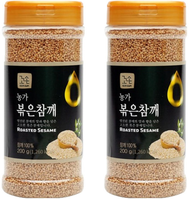 꼬손 농가 볶은 참깨, 200g, 2개