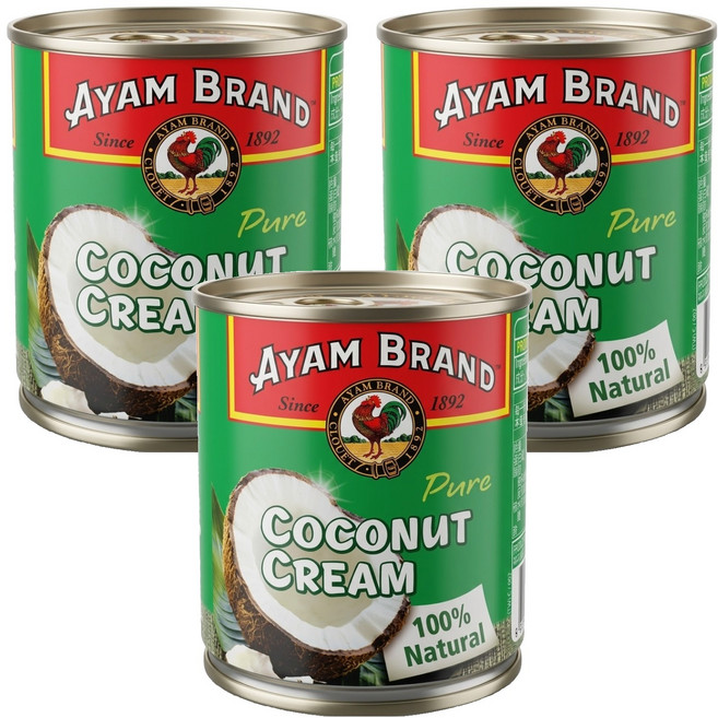 AYAM 雄雞標 特級椰漿, 3罐, 270ml