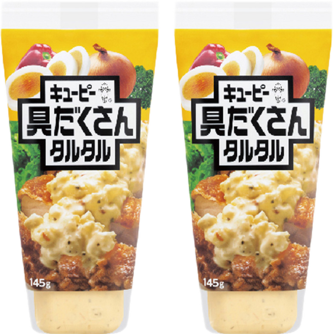 kewpie 塔塔醬 內含扎實的雞蛋與洋蔥顆粒, 145g, 2條