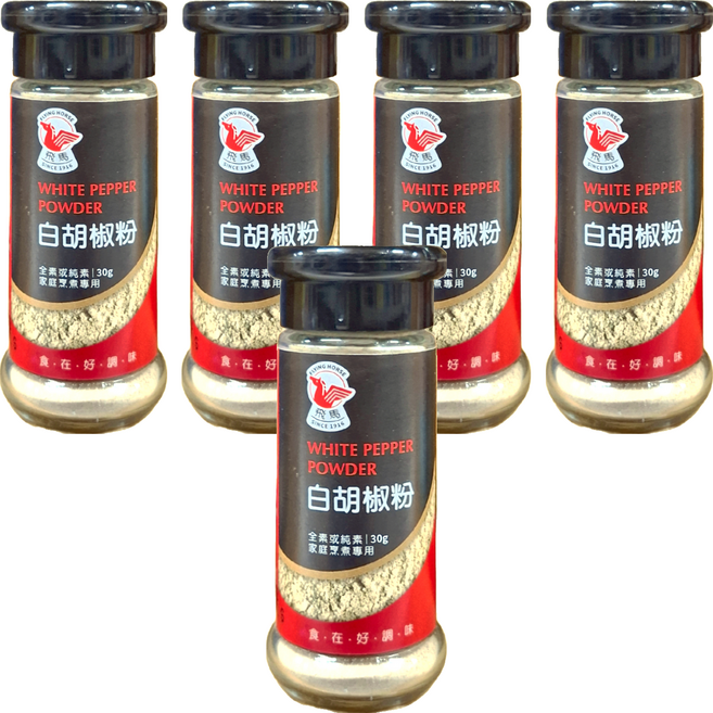 飛馬 白胡椒粉, 30g, 5瓶