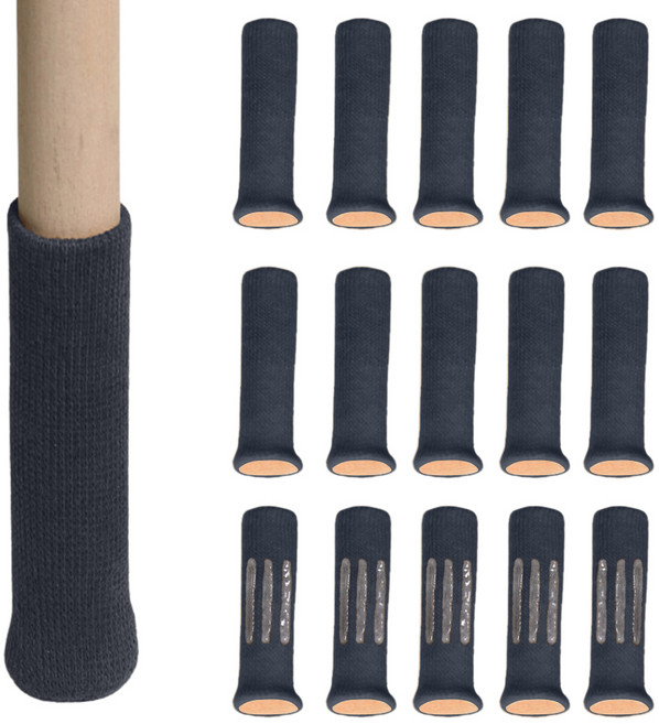 써뉴즈 홈 의자 소음 미끄럼방지 발커버, 블랙, 16개