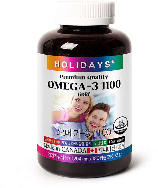 홀리데이즈 오메가3 1100, 180정, 1개