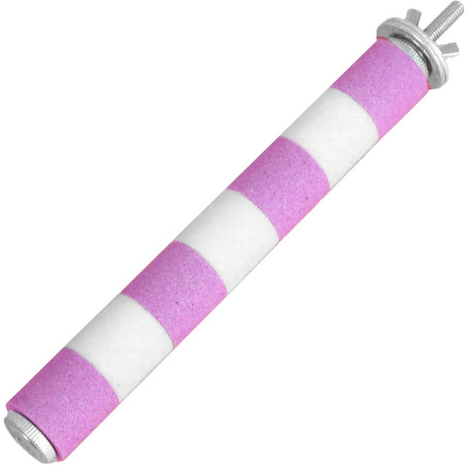 레몽크리프 앵무새 발톱갈이 세라믹 스톤 횃대, 핑크, 1개