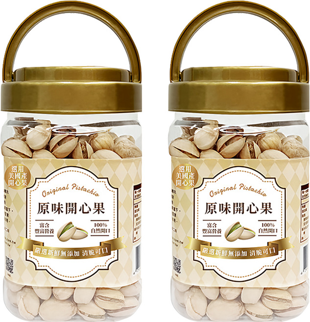 臻御行 原味開心果, 320g, 2罐