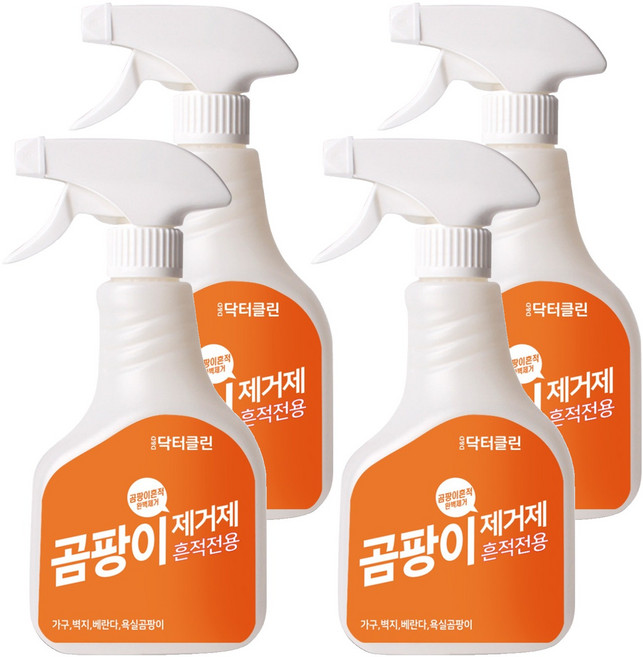 닥터클린 디앤디 곰팡이제거제 흔적전용, 500ml, 4개