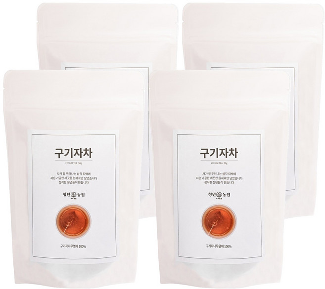 청년농원 구기자차, 50개입, 4개, 1g
