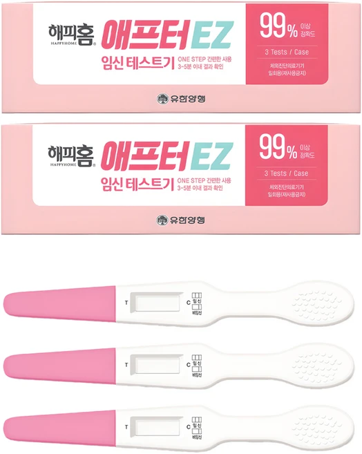 해피홈 애프터 EZ 임신테스트기, 3개입, 2개 - 쿠팡