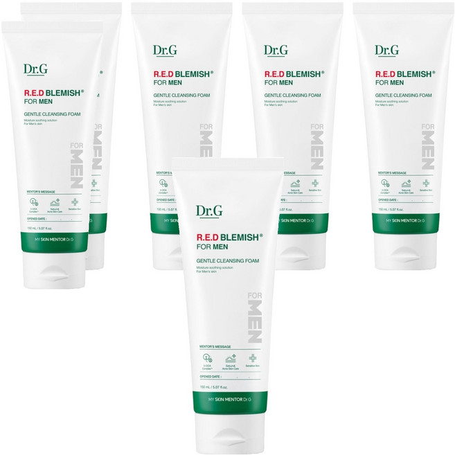 닥터지 레드 블레미쉬 포 맨 젠틀 클렌징 폼, 150ml, 6개
