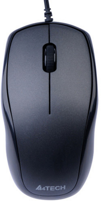 A4TECH 雙飛燕 絕塵精準針光鼠 D-320 1000dpi 線長150釐米, 黑色