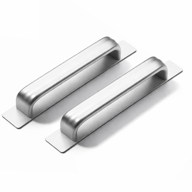 이고다 모노핸들 초강력 무타공 알루미늄 베란다 손잡이, 매트 실버, 2개